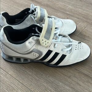 Adidas White and Black Adipower Athletic Shoe